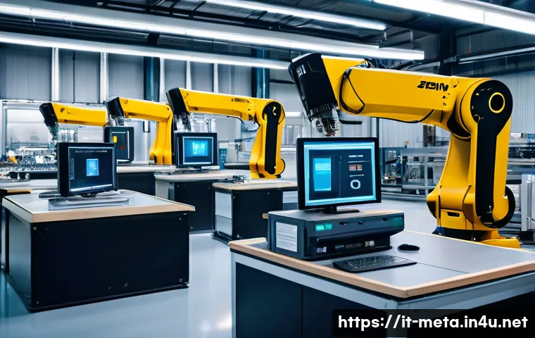 비철금속 산업의 전망 - A modern industrial factory interior showcasing advanced non-ferrous metal production with robotic a...