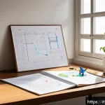 Home 19 금속재료 필기 암기법 - A detailed and realistic illustration of a study desk in a bright Italian home environment, featurin...
